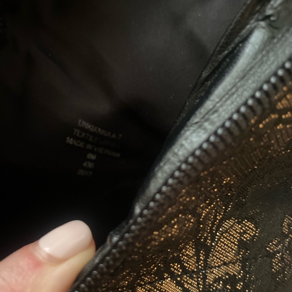 UNISA Black Lace and Gold Ankle Boots - Picture 6 of 9